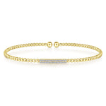 14K Yellow Gold Bujukan Cuff Bracelet with Diamonds - BG4119-Y-Gabriel & Co.-Renee Taylor Gallery
