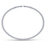 14K White Gold Split Bujukan Cuff Bracelet with Diamond Pavé Spikes - BG4216-Gabriel & Co.-Renee Taylor Gallery