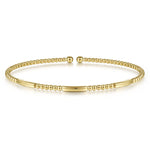 14K Yellow Gold Bujukan Open Bangle - BG4419-Y-Gabriel & Co.-Renee Taylor Gallery
