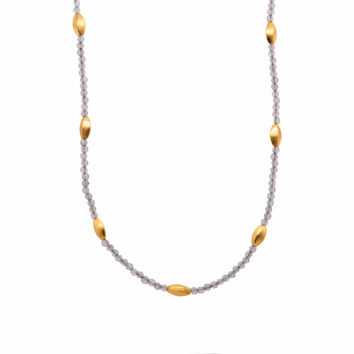 Bliss Labradorite 24K Gold Vermeil Necklace-Joyla-Renee Taylor Gallery