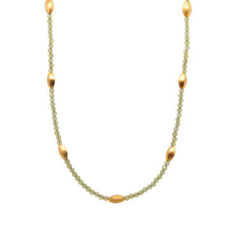Bliss Peridiot 24K Gold Vermeil Necklace-Joyla-Renee Taylor Gallery