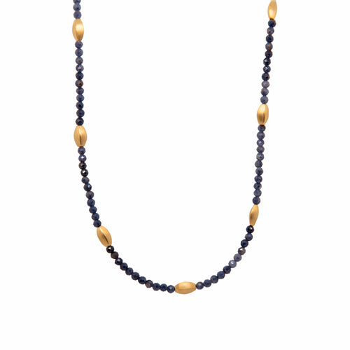 Bliss Shaded Sapphire 24K Gold Vermeil Necklace-Joyla-Renee Taylor Gallery