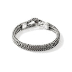 Hook Clasp Bracelet, Silver, Double Row - BU901238-John Hardy-Renee Taylor Gallery