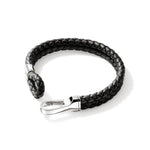 Hook Clasp Bracelet, Leather, Silver, 10MM - BU901241BL-John Hardy-Renee Taylor Gallery
