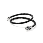 Naga Wrap, Leather, Sterling Silver, Blue Sapphire, 5MM - BUS603601BSP-John Hardy-Renee Taylor Gallery
