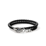 Naga Wrap, Leather, Sterling Silver, Blue Sapphire, 5MM - BUS603601BSP-John Hardy-Renee Taylor Gallery