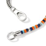 Heishi Lapis Lazuli, Treated Turquoise & Orange Enamel Chain Bracelet, Silver - BUS9012521ORLPZTQ-John Hardy-Renee Taylor Gallery