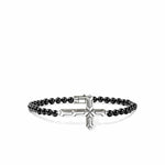 Icon 50 Cross Bracelet, Sterling Silver, Black Onyx, 4MM - BUS972181BON-John Hardy-Renee Taylor Gallery