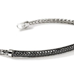 JH Essential Pavé Bracelet, Sterling Silver, Black Sapphire - BUS987084BLS-John Hardy-Renee Taylor Gallery