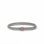 Icon Silver 6.5mm Bracelet w/ Pink Sapphire - BUS9909044PSPX-John Hardy-Renee Taylor Gallery