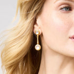 Bamboo Statement Earrings-Iridescent Bahamian Blue - ER959GIBB00-Julie Vos-Renee Taylor Gallery