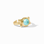 Bamboo Stone Ring-Iridescent Bahamian Blue - R234GIBB00-Julie Vos-Renee Taylor Gallery