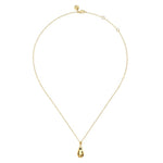 14K Yellow Plain Gold Bujukan and Teardrop Texture Pendant Necklace - NK7988Y4JJ-Gabriel & Co.-Renee Taylor Gallery