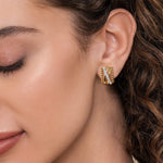14K Yellow Gold Bujukan Diamond Criss Cross J Hoop Earrings – EG15288Y45JJ-Gabriel & Co.-Renee Taylor Gallery