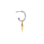 14K White & Yellow Gold Bujukan Bullet and Diamond Huggie Drop Earrings – EG15582M45JJ-Gabriel & Co.-Renee Taylor Gallery