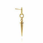 14K Yellow Gold Bujukan Link and Diamond Bullet Stud Drop Earrings – EG15591Y45JJ-Gabriel & Co.-Renee Taylor Gallery