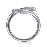 14K White Gold Diamond Butterfly RD Bypass Ring Lusso Collection - LR52883W45JJ-Gabriel & Co.-Renee Taylor Gallery
