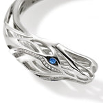 Naga Hinged Cuff, Sterling Silver, Diamonds - CBS6034311BSPDIX-John Hardy-Renee Taylor Gallery