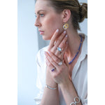 Cernier Rose Quartz Ring with Diamond by Lika Behar