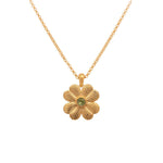 Lucky Clover Peridot Reversible Pendant Necklace 24K Gold Vermeil - CLPPE-Joyla-Renee Taylor Gallery