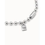 Sterling Silver Plated Bead Necklace - COL1390MTL0000U-UNO de 50-Renee Taylor Gallery