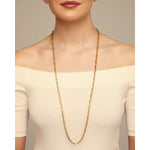 18K Gold Plated Chain 8 - COL1607ORO0000U-UNO de 50-Renee Taylor Gallery