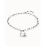 HeartBeat Sterling Silver Plated Necklace - COL1669MTL0000U-UNO de 50-Renee Taylor Gallery