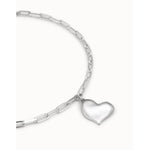 HeartBeat Sterling Silver Plated Necklace - COL1669MTL0000U-UNO de 50-Renee Taylor Gallery