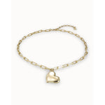 HeartBeat 18K Gold Plated Necklace - COL1669ORO0000U-UNO de 50-Renee Taylor Gallery