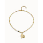 HeartBeat 18K Gold Plated Necklace - COL1669ORO0000U-UNO de 50-Renee Taylor Gallery