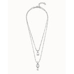 Unlock Sterling Silver Plated Necklace - COL1794MTL0000U-UNO de 50-Renee Taylor Gallery