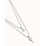 Unlock Sterling Silver Plated Necklace - COL1794MTL0000U-UNO de 50-Renee Taylor Gallery
