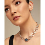 Marvelous Silver Sterling Silver Plated Necklace-UNO de 50-Renee Taylor Gallery
