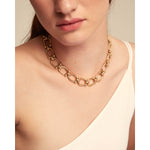 Serotonin 18K Gold Plated Necklace - COL1898ORO0000U-UNO de 50-Renee Taylor Gallery