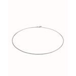 Hazte Long, Flat-Shaped Chain Plated in Sterling Silver.- COL1973MTL-UNO de 50-Renee Taylor Gallery