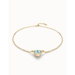 Pendant chain link necklace with multicolor crystal - COL2009MCLORO0U-UNO de 50-Renee Taylor Gallery
