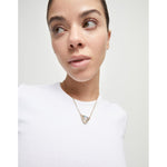 Pendant chain link necklace with multicolor crystal - COL2009MCLORO0U-UNO de 50-Renee Taylor Gallery