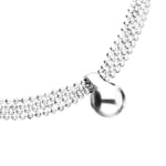 Short Secklace with Silver Threads and Large Sphere - COL2051MTL0000U-UNO de 50-Renee Taylor Gallery