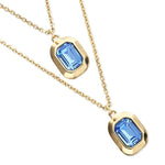 Gold and Blue Core Necklace - COL2072AZUORO0U-UNO de 50-Renee Taylor Gallery