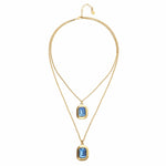 Gold and Blue Core Necklace - COL2072AZUORO0U-UNO de 50-Renee Taylor Gallery
