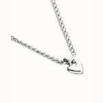 Silver Necklace with Small Heart Detail - COL2074MTL0000U-UNO de 50-Renee Taylor Gallery