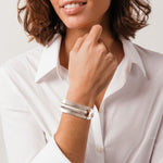 Hairpin Bracelet - Silver Plated - B0115 MET02-CXC-Renee Taylor Gallery