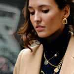 Stirrup Earrings - Gold Plated - E0055 ORO00-CXC-Renee Taylor Gallery