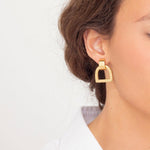 Stirrup Earrings - Gold Plated - E0055 ORO00-CXC-Renee Taylor Gallery