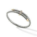 Spear 14K Gold & Silver Diamond Pave Bypass Flex Cuff - CZZP90110722DI-John Hardy-Renee Taylor Gallery