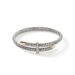 Spear 14K Gold & Silver Diamond Pave Bypass Flex Cuff - CZZP90110722DI-John Hardy-Renee Taylor Gallery