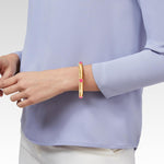 Catalina Hinge Bangle-Turquoise Blue - BG334GTQ00-Julie Vos-Renee Taylor Gallery