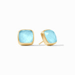 Catalina Stud Earrings - Iridescent Capri Blue-Julie Vos-Renee Taylor Gallery