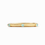 Catalina Stone Hinge Bangle - Iridescent Bahamian Blue-Julie Vos-Renee Taylor Gallery
