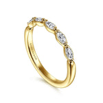 Claudette - 14K Yellow Gold Marquise Diamond Anniversary Band - AN16461Y43JJ-Gabriel & Co.-Renee Taylor Gallery
